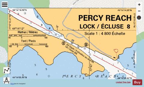 PERCY REACH LOCK / �CLUSE 8 Marine Chart - Nautical Charts App - Streets
