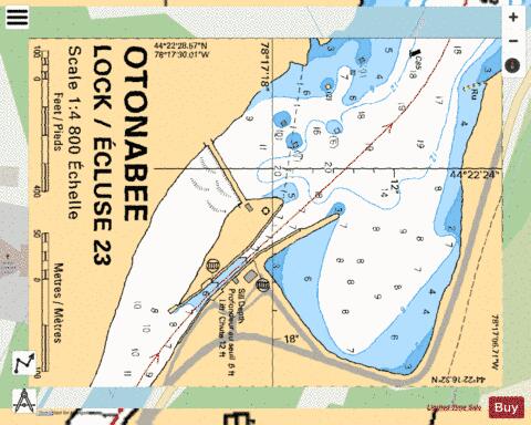 OTONABEE LOCK/�CLUSE 23 Marine Chart - Nautical Charts App - Streets