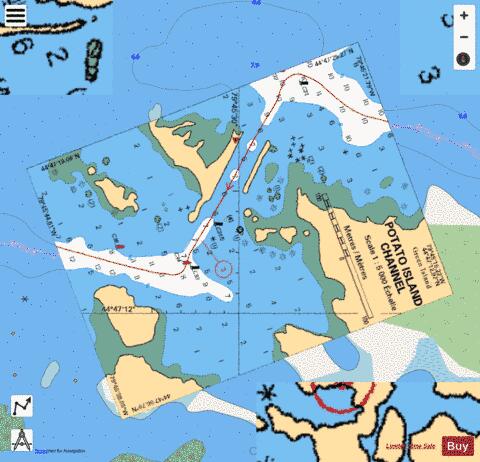 POTATO ISLAND CHANNEL Marine Chart - Nautical Charts App - Streets