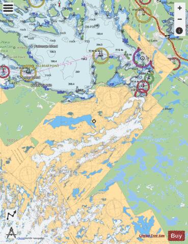 SOUTH CHANNEL AMANDA ISLAND TO/� PARRY SOUND Marine Chart - Nautical Charts App - Streets