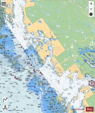 CARLING ROCK TO/� TWIN SISTERS ISLAND Marine Chart - Nautical Charts App - Streets
