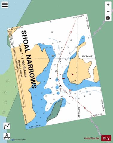 SHOAL NARROWS Marine Chart - Nautical Charts App - Streets