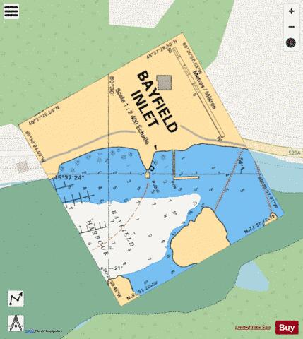 BAYFIELD INLET Marine Chart - Nautical Charts App - Streets