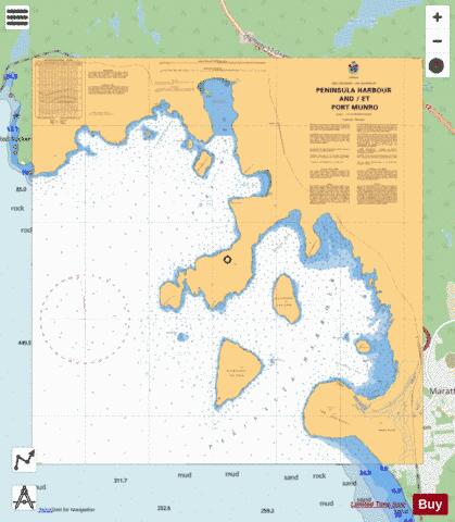 PENINSULA HARBOUR AND/ET PORT MUNRO Marine Chart - Nautical Charts App - Streets