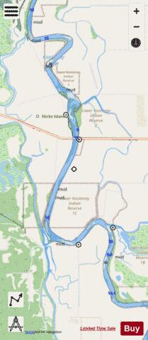 SHEET 2 KOOTENAY RIVER MILE 8.3 TO MILE 16.5 Marine Chart - Nautical Charts App - Streets