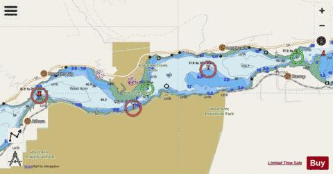 WEST ARM KOOTENAY LAKE HARROP NARROWS TO NINE MILE NARROWS Marine Chart - Nautical Charts App - Streets