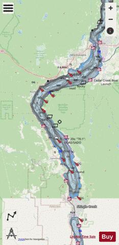 OKANAGAN LAKE - PENTICTON TO/� KELOWNA  A - B Marine Chart - Nautical Charts App - Streets