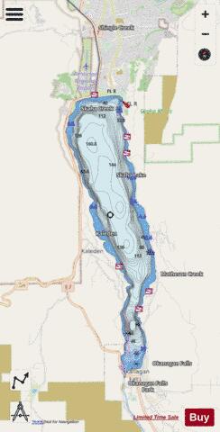 OKANAGAN LAKE - CONTINUATION A - (SKAHA LAKE) Marine Chart - Nautical Charts App - Streets