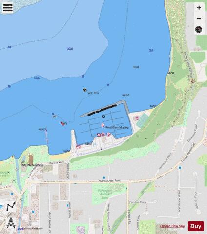 OKANAGAN LAKE - PENTICTON MARINA Marine Chart - Nautical Charts App - Streets