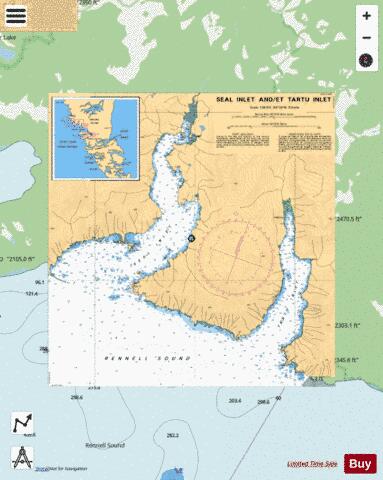 SEAL INLET AND/ET TARTU INLET Marine Chart - Nautical Charts App - Streets