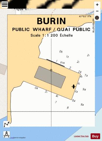 BURIN PUBLIC WHARF / QUAI PUBLIC Marine Chart - Nautical Charts App - Streets