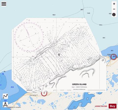 GREEN ISLAND Marine Chart - Nautical Charts App - Streets
