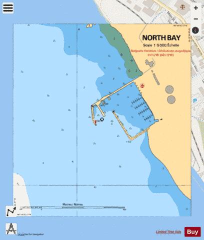 NORTH BAY,NU Marine Chart - Nautical Charts App - Streets