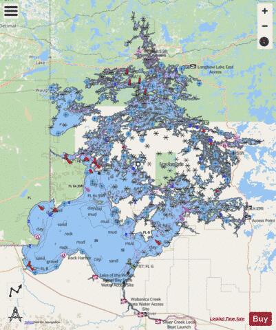 LAKE OF THE WOODS / LAC DES BOIS Marine Chart - Nautical Charts App - Streets