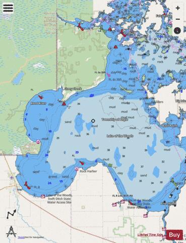 BIG TRAVERSE BAY Marine Chart - Nautical Charts App - Streets