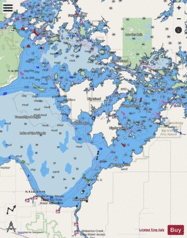 BIG TRAVERSE BAY Marine Chart - Nautical Charts App - Streets