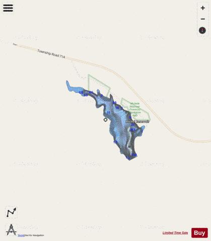 Michele Reservoir depth contour Map - i-Boating App - Streets