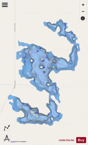 Cavan Lake depth contour Map - i-Boating App - Streets