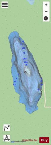 Lower Chain Lake depth contour Map - i-Boating App - Streets