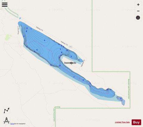 Beauvais Lake depth contour Map - i-Boating App - Streets