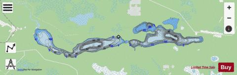 Christina Lake depth contour Map - i-Boating App - Streets
