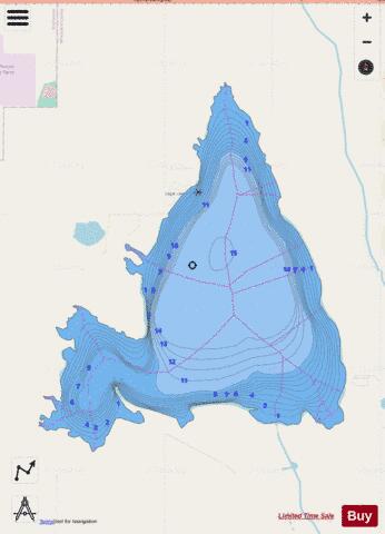 Eagle Lake depth contour Map - i-Boating App - Streets