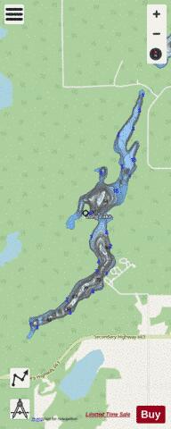 Long Athaba depth contour Map - i-Boating App - Streets