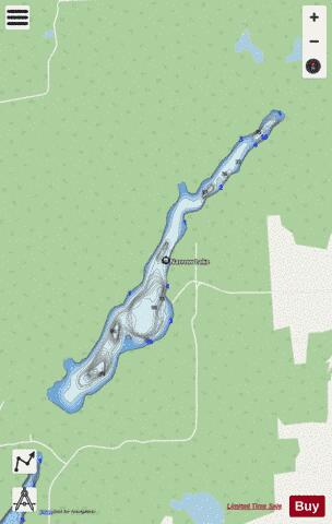 Narrow Lake depth contour Map - i-Boating App - Streets