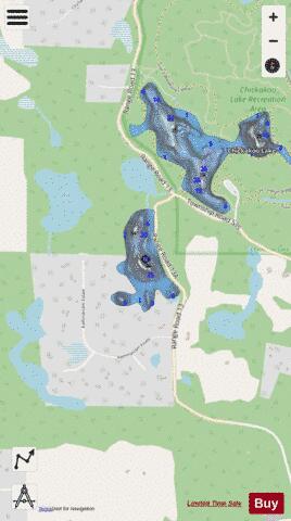 Sauer Lake depth contour Map - i-Boating App - Streets