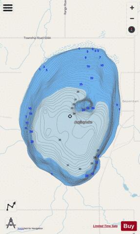 Angling Lake depth contour Map - i-Boating App - Streets