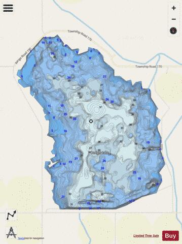 Lake Badger depth contour Map - i-Boating App - Streets