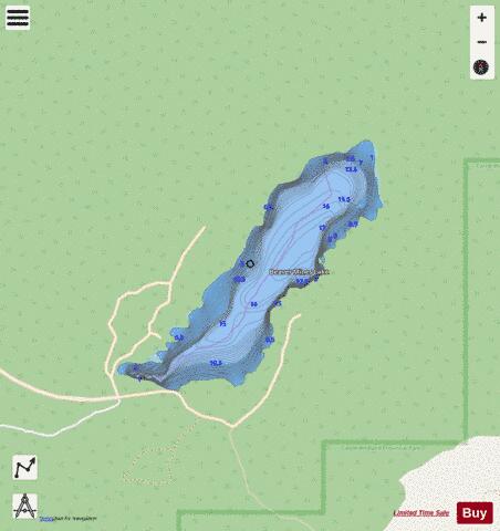 Beaver Mines Lake depth contour Map - i-Boating App - Streets