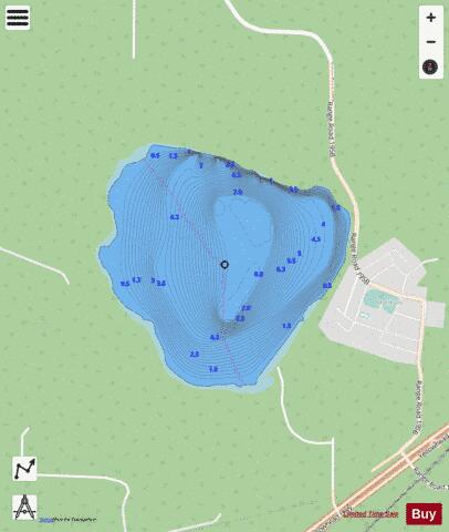 Black Mud Lake depth contour Map - i-Boating App - Streets
