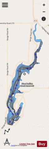Blood Indian Creek Reservoir depth contour Map - i-Boating App - Streets