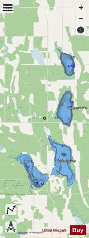 Bridge Lakes depth contour Map - i-Boating App - Streets