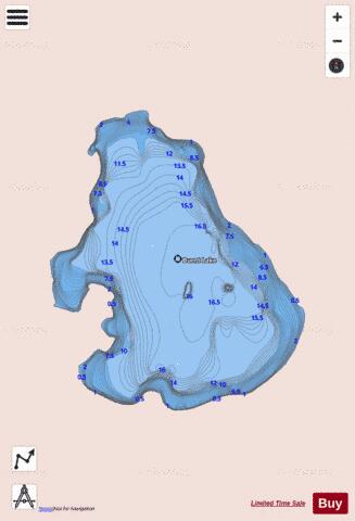 Burnt Lake depth contour Map - i-Boating App - Streets