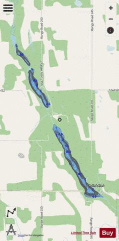 Chain Lakes depth contour Map - i-Boating App - Streets