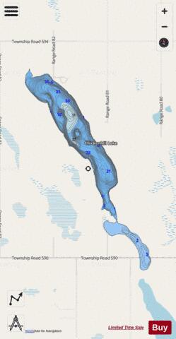 Chickenhill Lake depth contour Map - i-Boating App - Streets
