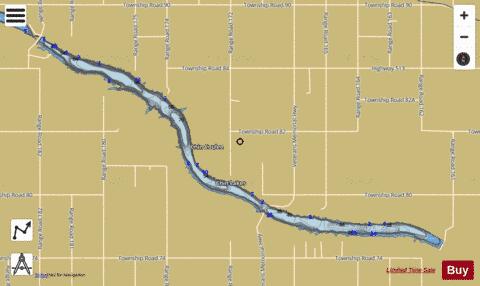 Chin Lakes depth contour Map - i-Boating App - Streets