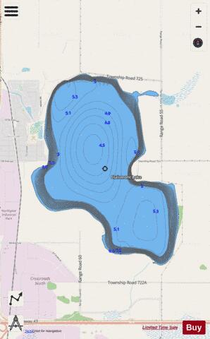 Clairmont Lake depth contour Map - i-Boating App - Streets