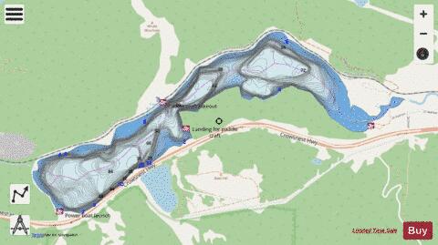 Crowsnest Lake depth contour Map - i-Boating App - Streets