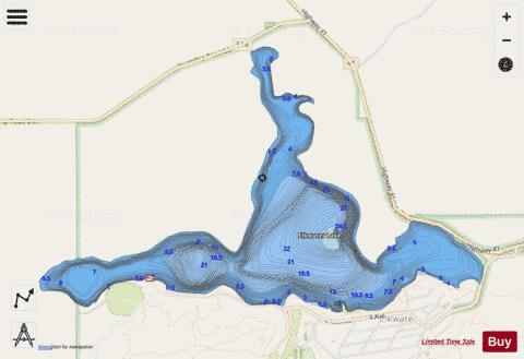 Elkwater Lake depth contour Map - i-Boating App - Streets