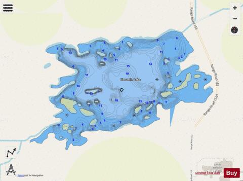 Fincastle Lake depth contour Map - i-Boating App - Streets