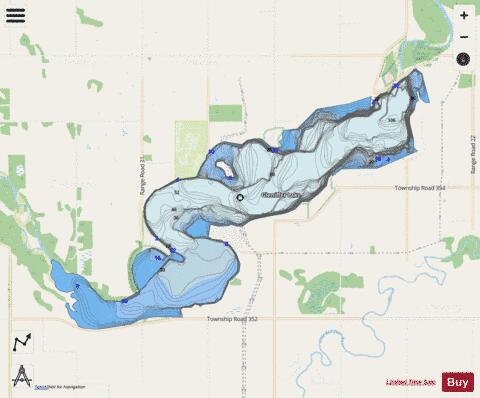 Gleniffer Reservoir depth contour Map - i-Boating App - Streets