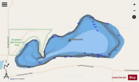 Gooseberry Lake depth contour Map - i-Boating App - Streets