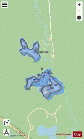 Graveyard-Cache Lakes depth contour Map - i-Boating App - Streets