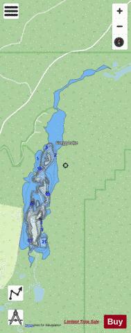 Gregg Lake depth contour Map - i-Boating App - Streets