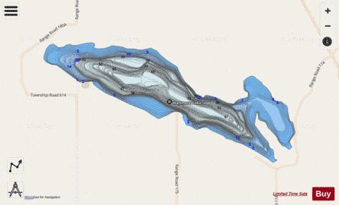 Hanmore Lake depth contour Map - i-Boating App - Streets