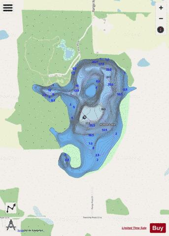 Hasse Lake depth contour Map - i-Boating App - Streets