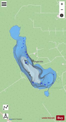 Iosegun Lake depth contour Map - i-Boating App - Streets